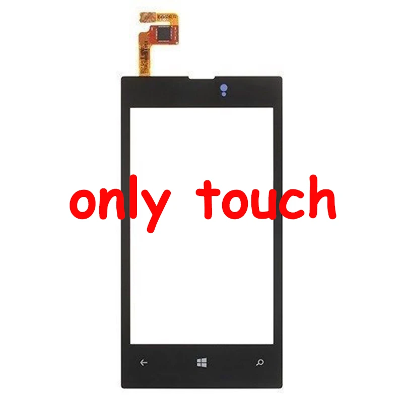 Дигитайзер сенсорного экрана для Nokia Lumia 520 Сменный стеклянный датчик + ЖК-дисплей