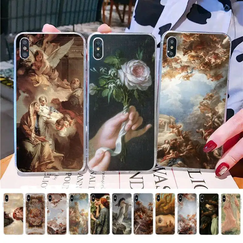 

Renaissance art Painting Phone Case for iphone 13 11 12 pro XS MAX 8 7 6 6S Plus X 5S SE 2020 XR case