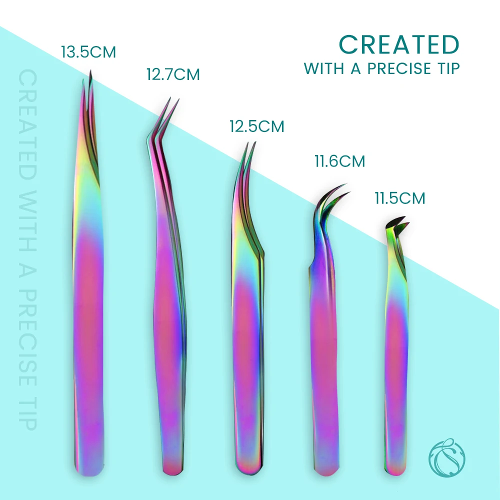 5 шт. высокое качество пинцеты Lash Нержавеющая сталь профессиональное