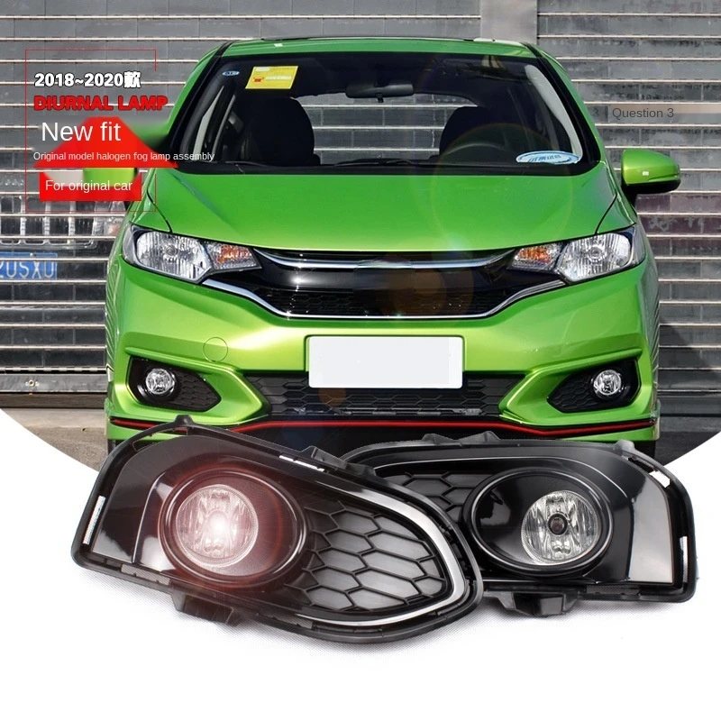 

for Honda Fit front fog lamp assembly 2017 2018 GK5 bumper light anti-collision light with low and high matching equipment
