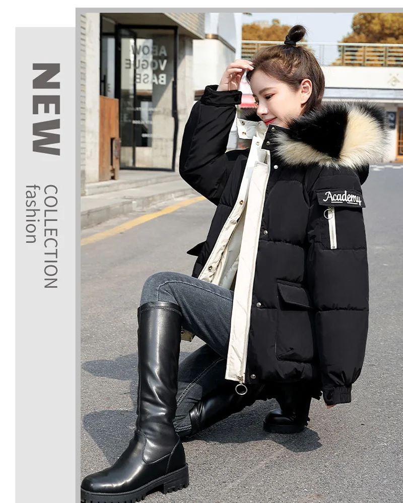 

2021 Winter Jacket women Short Womens Parkas Thicken Outerwear solid hooded Coats Zipper Female Slim Cotton padded basic tops