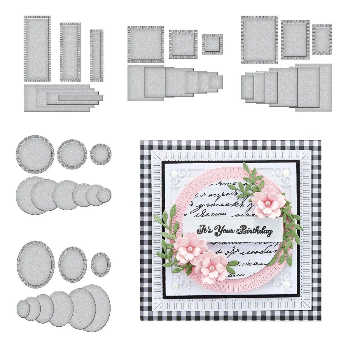 

Fluted Classic Ultra-thin Oval New Metal Cutting Mold Scrapbook Diary Decoration Embossing Template Diy Greeting Card Handmade