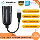 Карта видеозахвата USB 3,0, карта захвата 1080P, совместимая с HDMI, надежный адаптер для потоковой передачи видео для прямой трансляции, запись видео