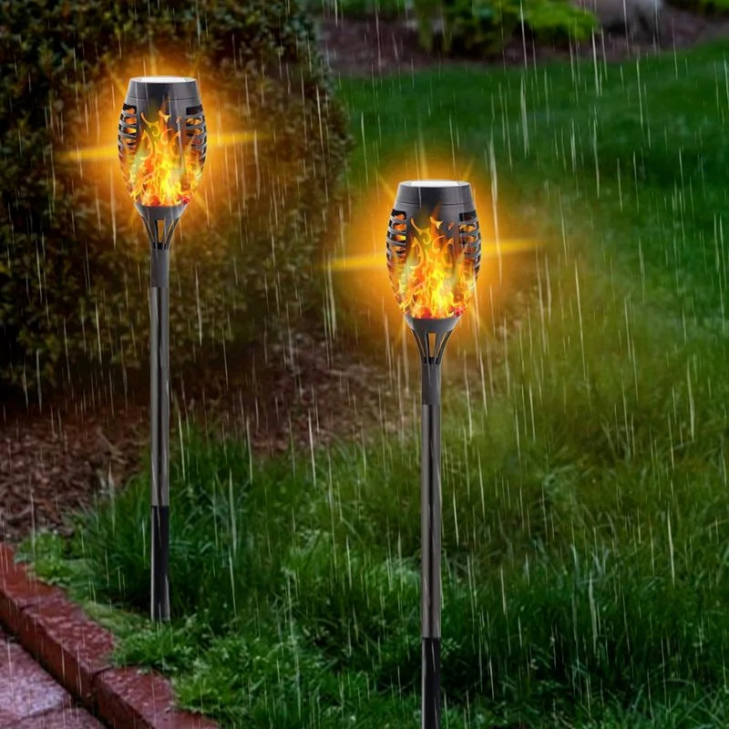 

Outdoor Led Solar Lights Flickering Dancing Flame Torch Solar Lighting Waterproof Lamp For Garden Decoration Landscape Lawn Path