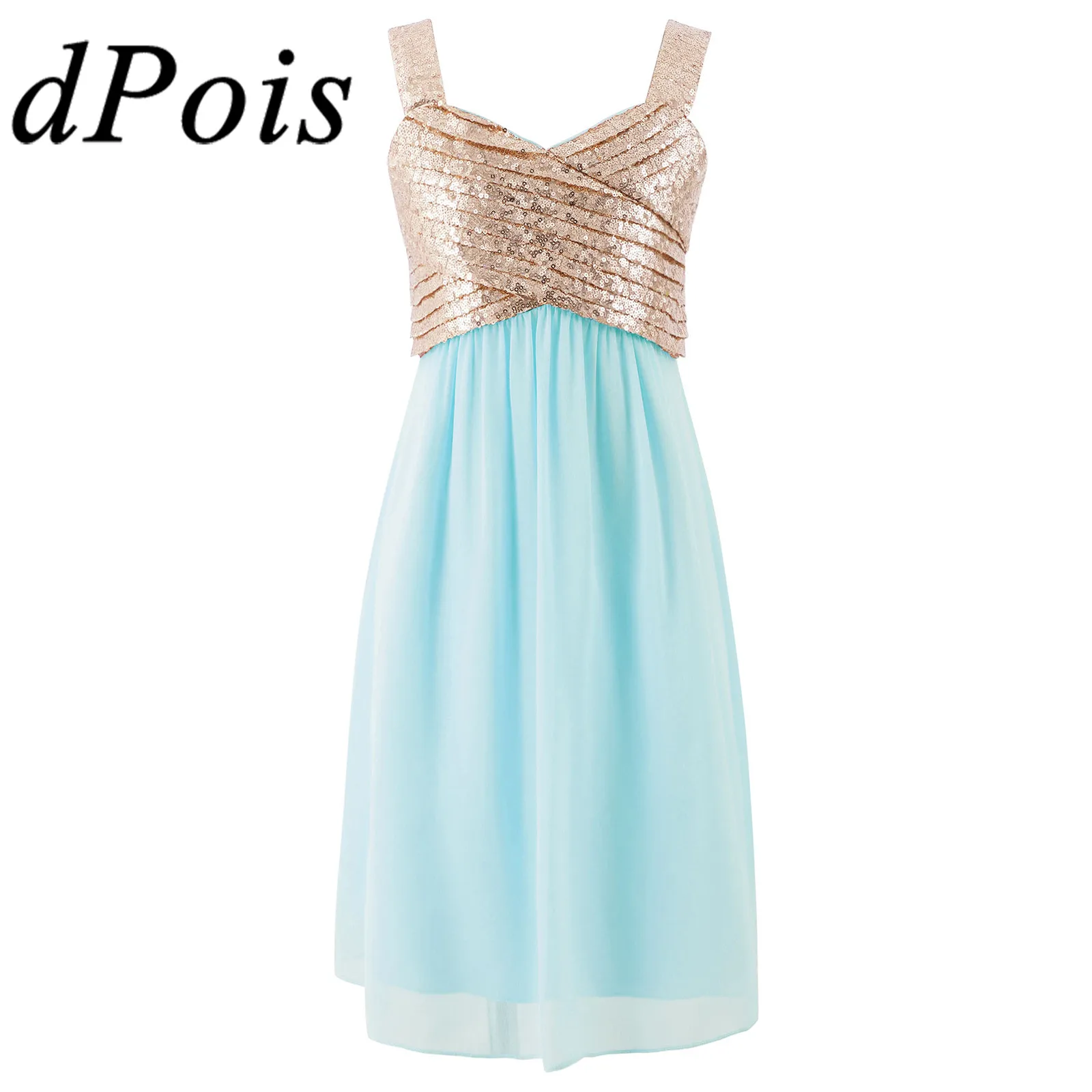 

Petites Filles Robe Kids Dresses for Girls Pleated Sequins Chiffon Dresses Summer Elegant Princess Girls Party Pageant Dress