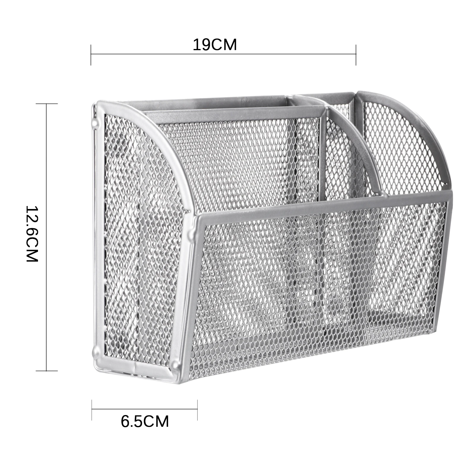 

3 Compartments Magnetic Iron Storage Basket Magnetic Refrigerator Storage Basket Simple Fashion Metal Mesh Home Storage