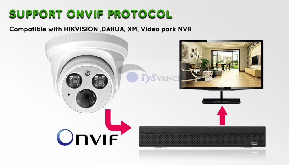 TySvance аудио 5MP POE Full-HD ip-камера купол Инфракрасный ночного видения CCTV видеонаблюдение безопасности P2P пульт дистанционного управления