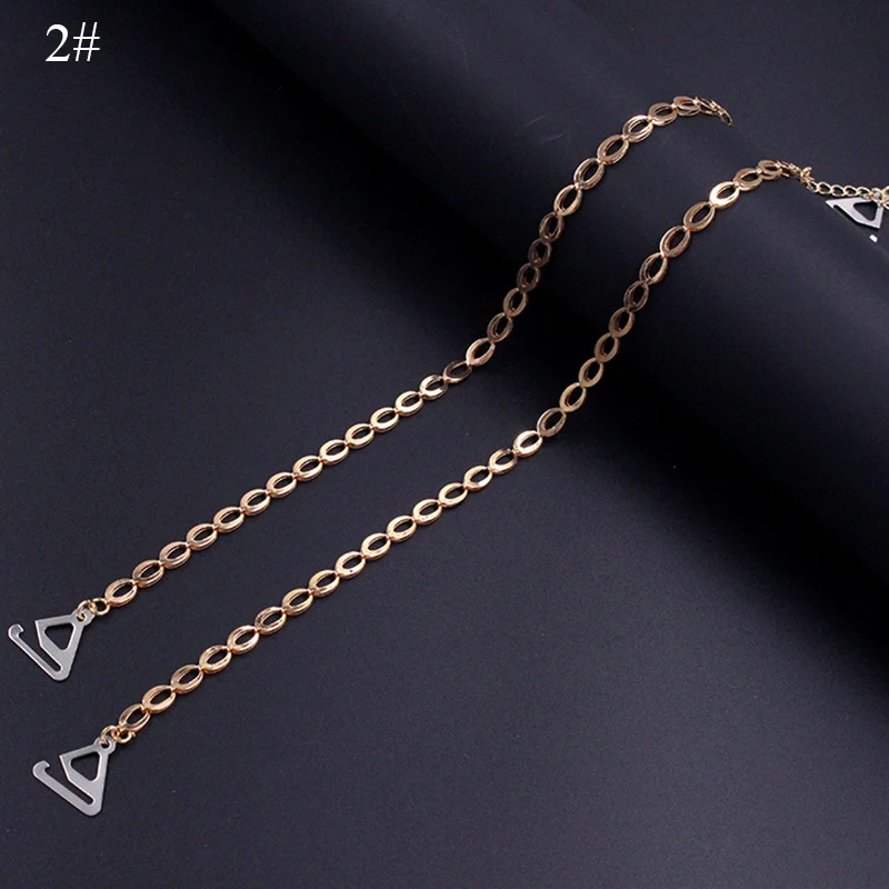 

2021 Fashion Shoulder Straps Crystal Underwear Straps Metal Bra Straps Non-Slip Sexy Invisible Cool Women Bra Strap For Decor