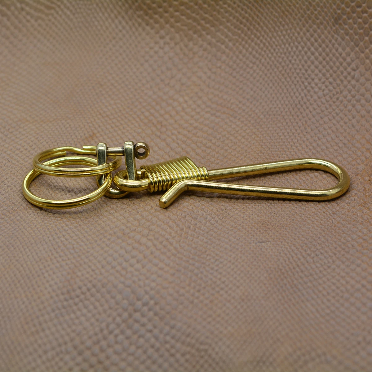 Тонкая Байкерская Проводная латунная японская рыба U-образный крюк зажим для