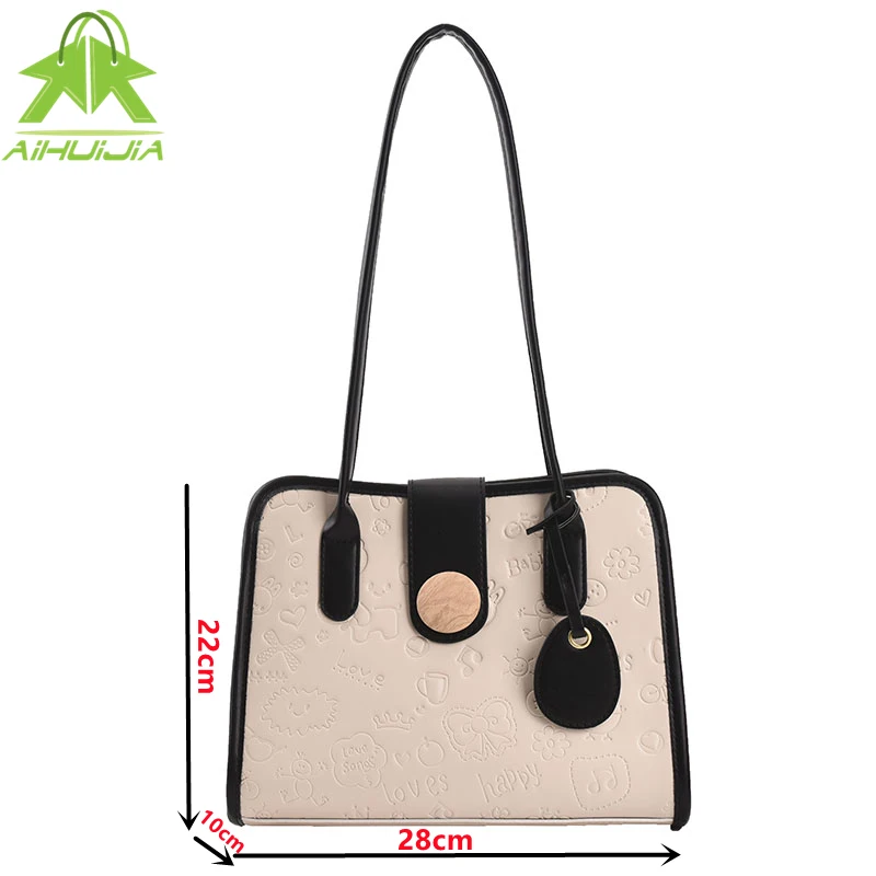 

Elegant Female High Capacity Tote Bag 2021 New High Quality PU Leather Women Designer Handbag Fashion Embossing Shoulder Bags