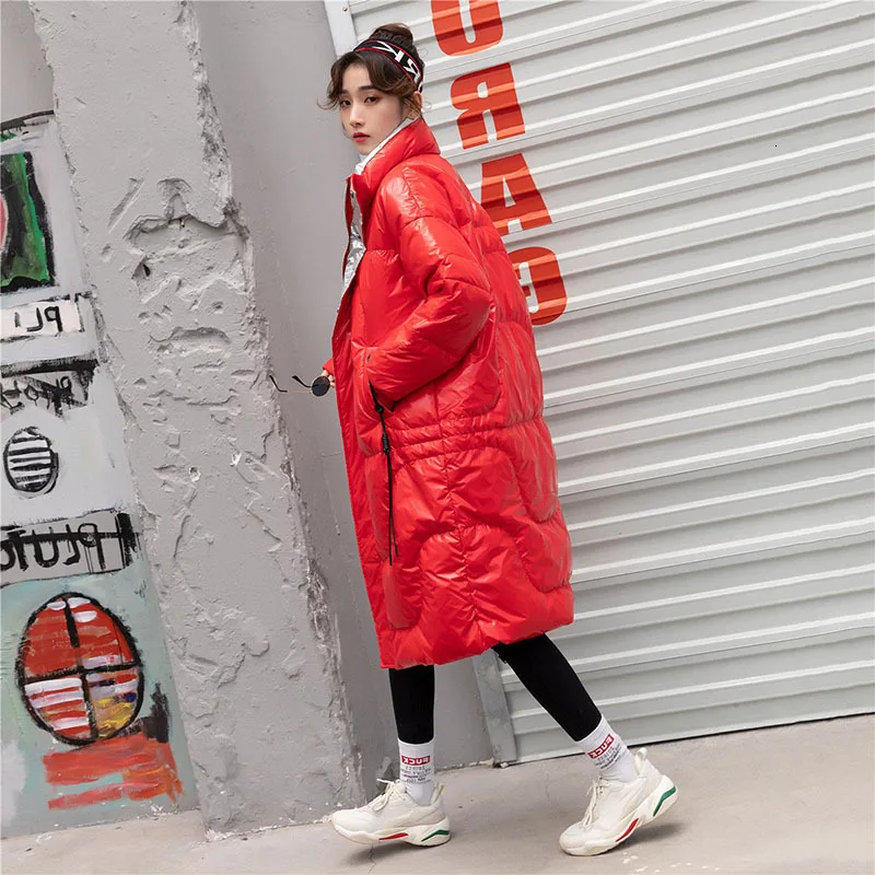 Черные женские куртки для девочек 2019 зимняя куртка плотное длинное пальто женщин