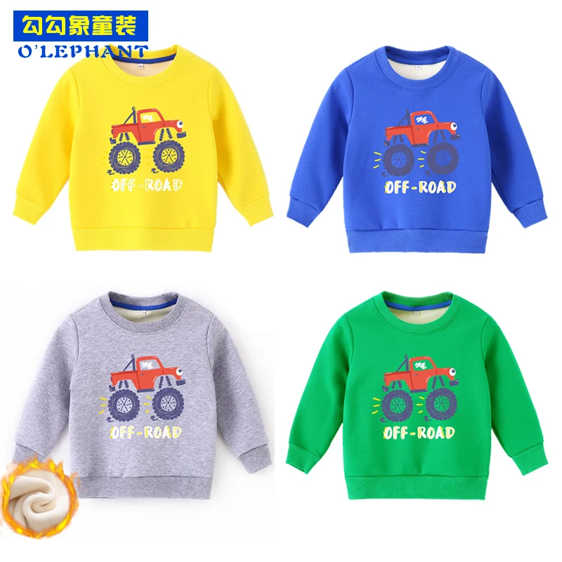 Теплая одежда для маленьких мальчиков Детские зимние плотные толстовки