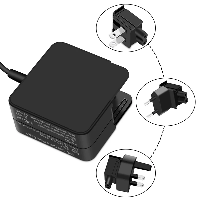 65 Вт usb type-C адаптер переменного тока зарядное устройство Блок питания для Dell/для Xiaomi air/Для huawei Matebook/спектр/Для lenovo/для Macbook