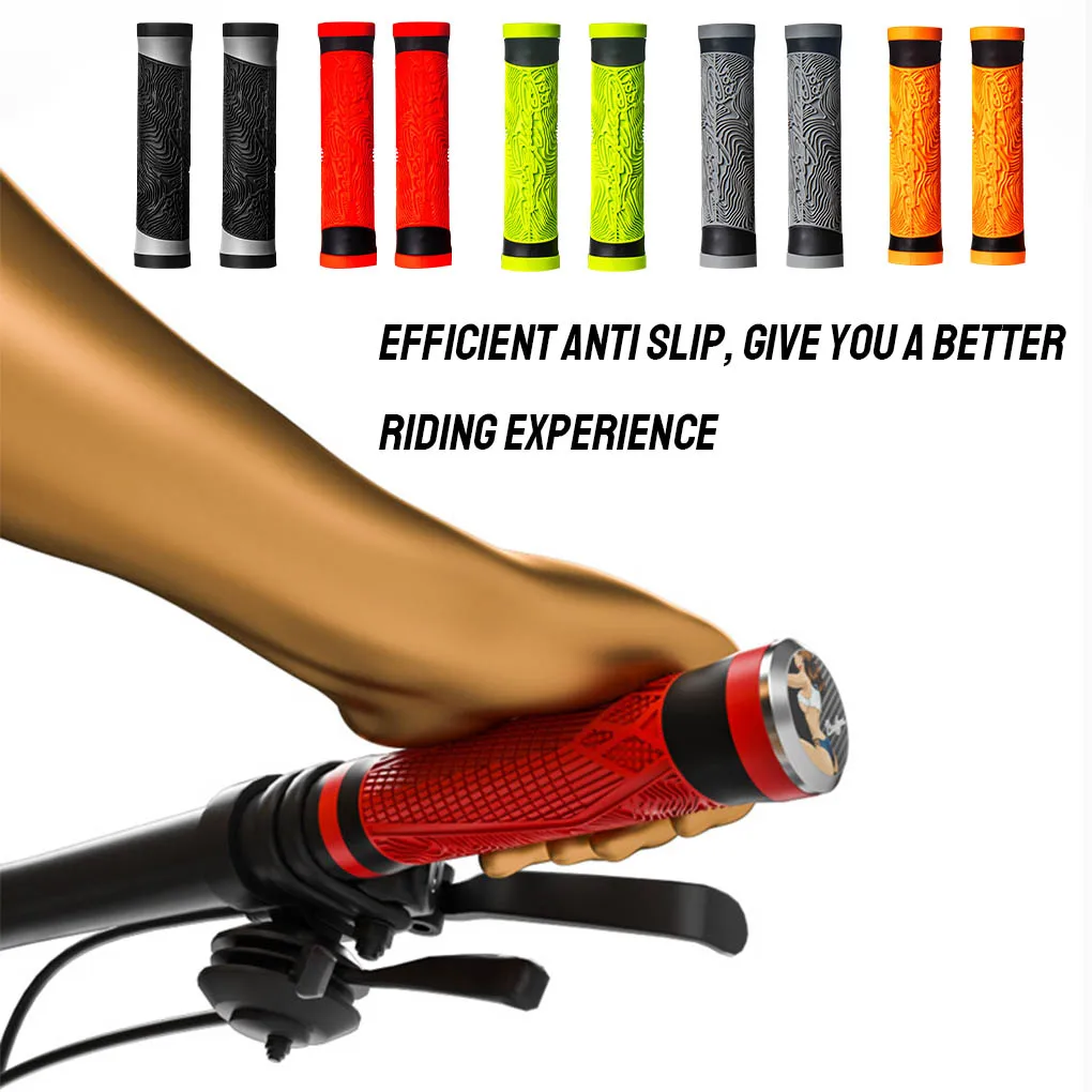

1Pair Bicycle Handlebar Cover Soft Rubber 3D Modern Fashion Cycling Grip Soft Anti-Slip Anti-Vibration Bike Handle Bar Cover