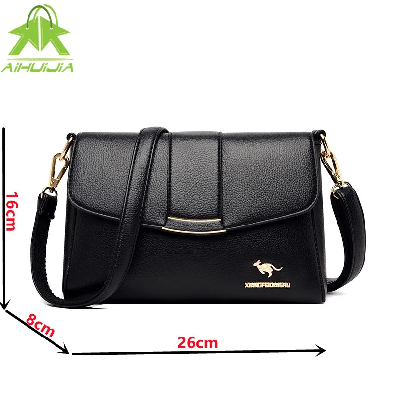 

Simple Solid Color Shoulder Crossbody Bags for Women Fashion Style Handbag New High Quality Pu Leather Female Messenger Purse