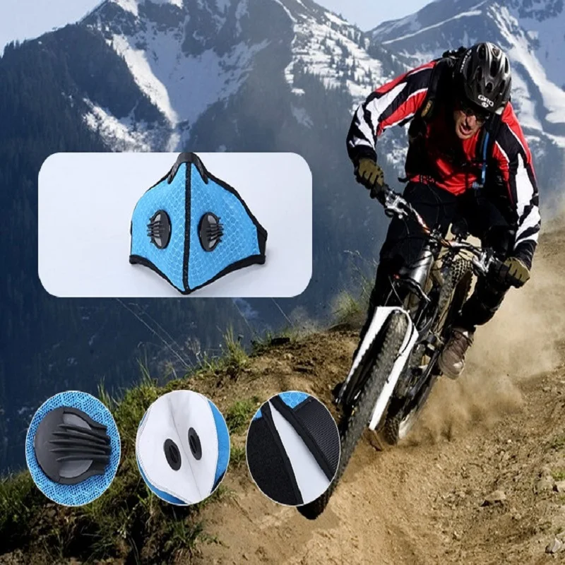 PM2.5 анти-Дымчатая унисекс маска для рта анти-загрязнения дышащая Беговая Половина лица маска для рта Анти-пыль велосипедная маска для лица