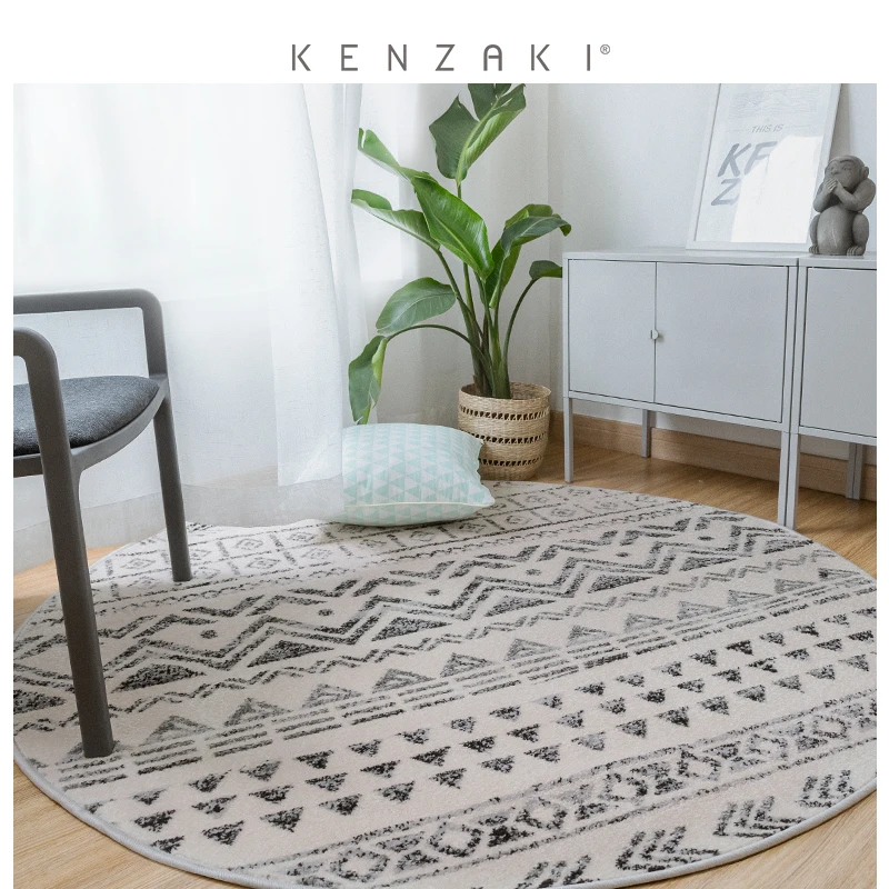 

New -KENZAKI modern simple carpet Nordic INS style bedroom tea table sofa living room round carpet