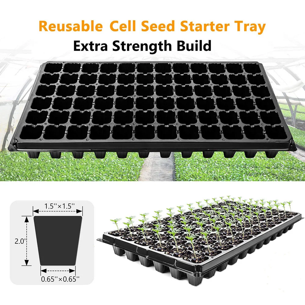 

10Pcs Cells Seedling Starter Tray Strength Seed Germination Plant Flower Pots Nursery Grow Box Propagation For Gardening