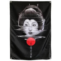 vintage ukiyo e tattoo poster skull banner flag tapestry wall hanging canvas painting wall stickers bar cafe bedroom decor