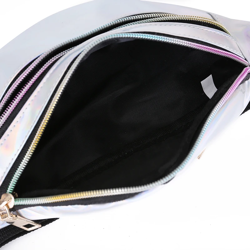 

2020 New Style Holographic Fanny Pack Shiny Metallic Color Sport Waist Pack Belt Bum for Festival Travel Party Date