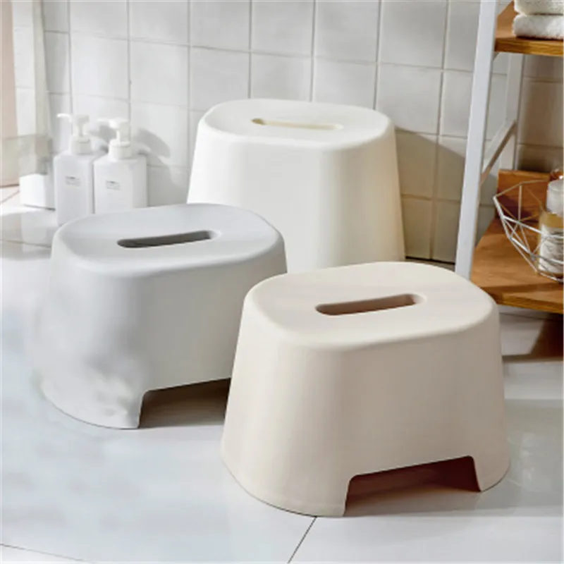 Многофункциональный маленький табурет пластиковый низкий стиль Сменная обувь