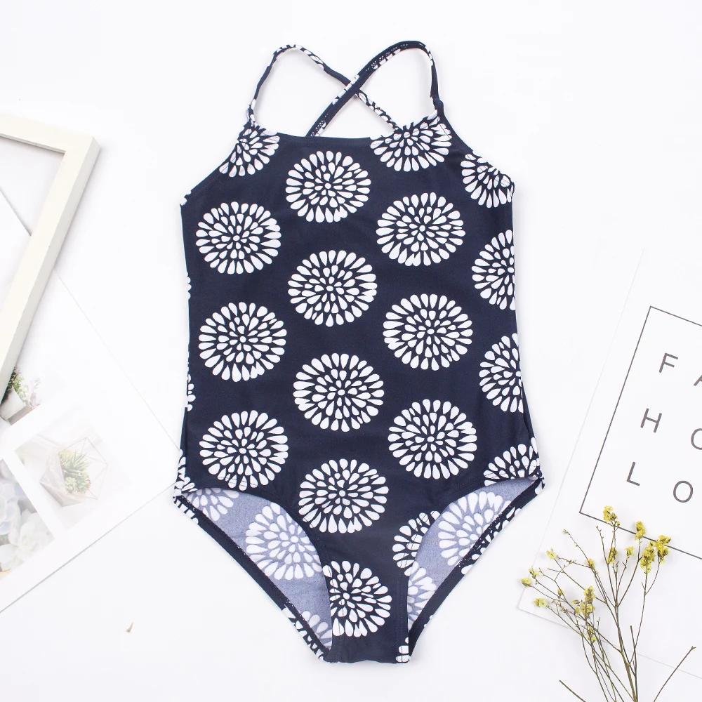 От 3 до 8 лет купальник с цветочным рисунком для девочек детский цельный Монокини