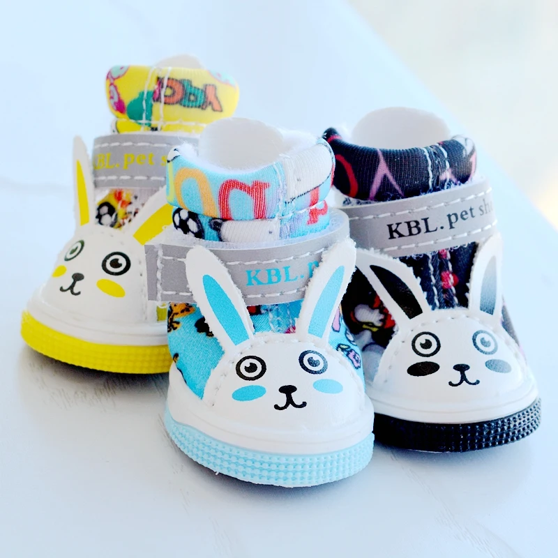 Светящиеся светоотражающие ботинки для собак чихуахуа зимние теплые