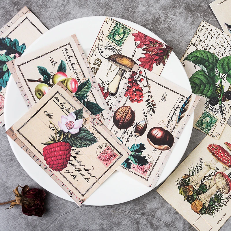 8 шт./упак. ретро большие растения наклейка с изображением набор для скрапбукинга