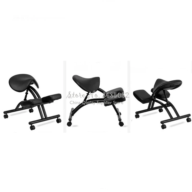 Leather Saddle Stool Ergonomical Designed Kneeling Chair Office Knee Ergonomic Correct Posture Bearing 150kg | Мебель