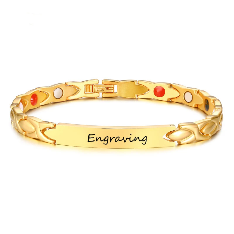 Настраиваемый гравировальный Титановый стальной пустой браслет медицинский