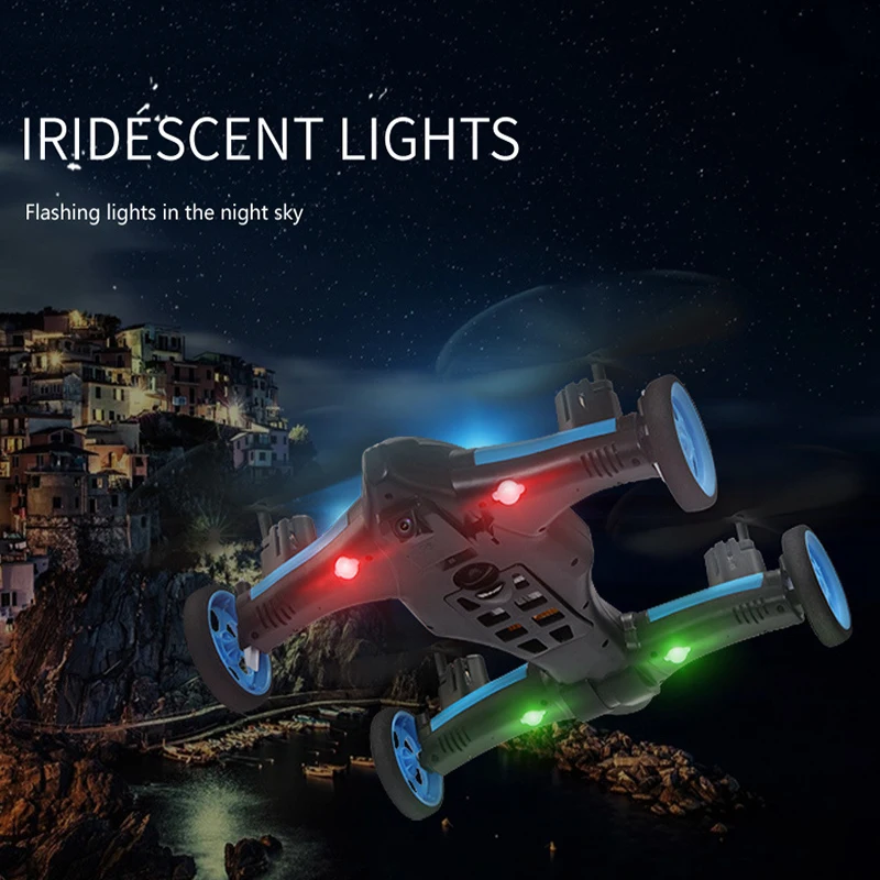 

Ground-Air Dual-Mode RC Drone 2.4G HD WIFI FPV Camera 6-Axis Gyro With Cool LED Lights 3D Tumbling Aerobatics Toys Quadrocopter