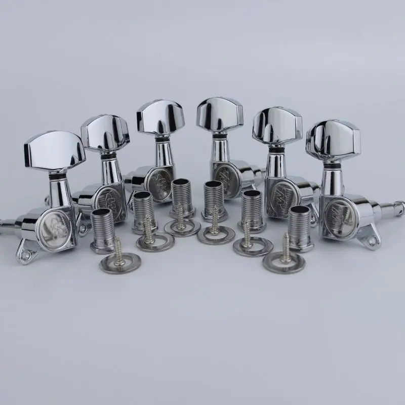 1 SET 3R3L Wilkinson WJN-01 Electric Guitar Machine Heads Tuners Silver Tuning Pegs | Спорт и развлечения