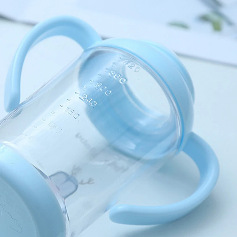 Baby Children Cartoon Animal School Drinking Water Straw Bottle Sippy Cup With Handles Shoulder Strap | Мать и ребенок