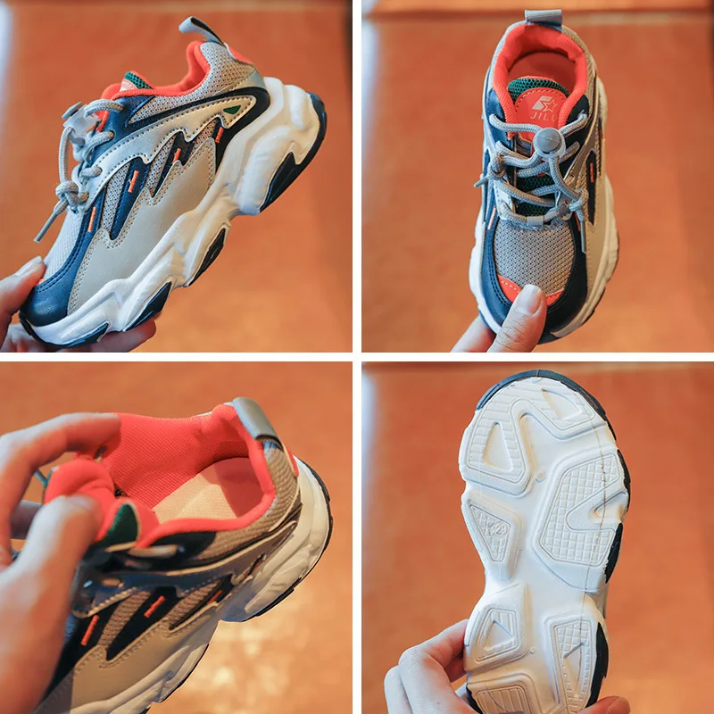 

Children's Shoes Men's Spring and Autumn 2021 New Breathable Children's Sports Shoes Girls Net Red Running Shoes Casual Shoes
