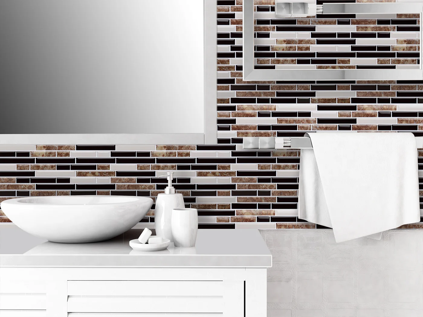 Самоклеящаяся мозаичная плитка 3D Наклейка на стену сделай сам декор для кухни