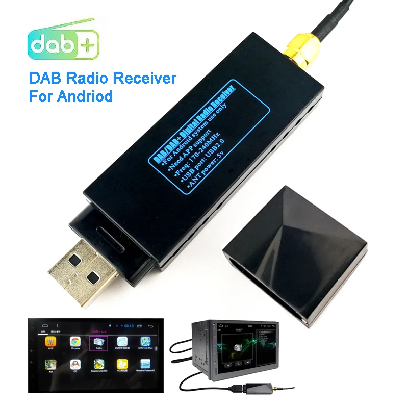 Радиоприемник Dab для Android автомобильная антенна цифровой аудиоприемник DAB +