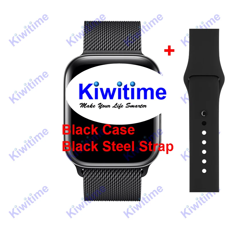 Black Steel KIWITIME IWO 11 Pro gps Смарт часы 44 мм монитор сердечного ритма серии 5 Спортивные умные часы для Apple iOS 9 10 iPhone 8 Android телефон - Цвет: Black Steel