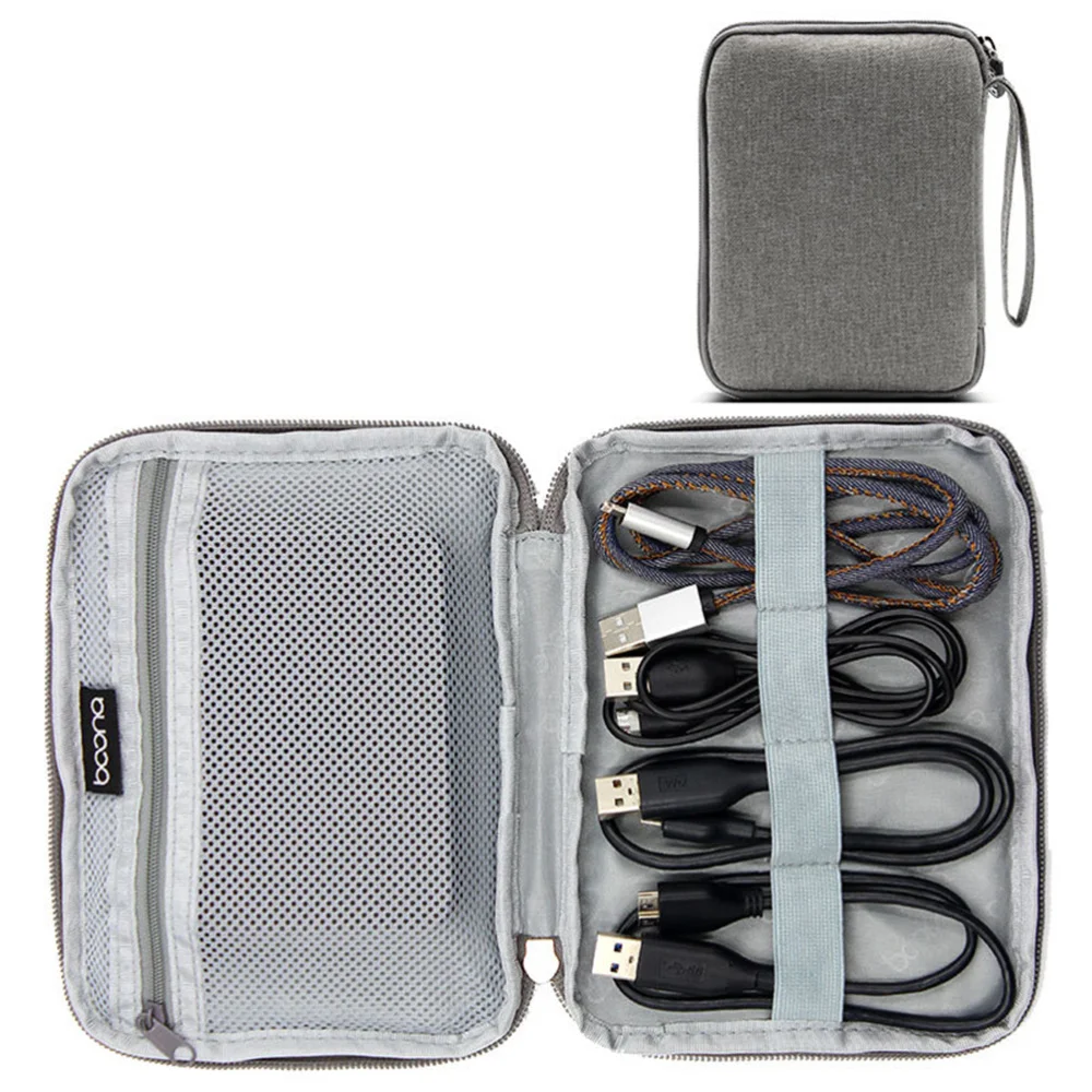 

Portable Protective Storage Carrying Case Shockproof Travel Case for 2.5 Inch External Hard Drive(Grey)