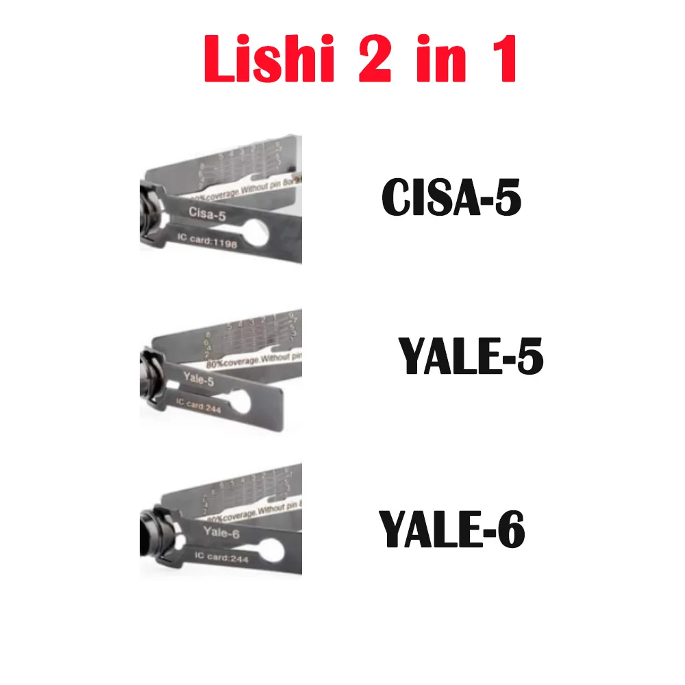 Инструмент Lishi 2 в 1 брикет CISA5 Yale-5 Yale5/6 Yale-6 инструмент для Instacode база данных CISA 1198 Yale