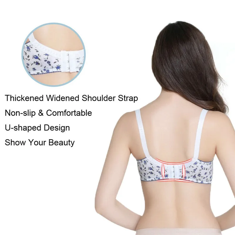 Бюстгальтер для кормящих матерей с передней пряжкой без косточек грудного