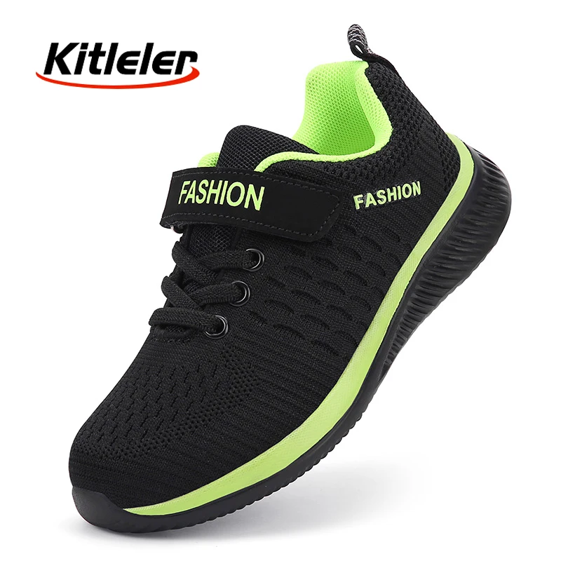 Модные детские кроссовки летняя дышащая обувь для бега уличная Нескользящая