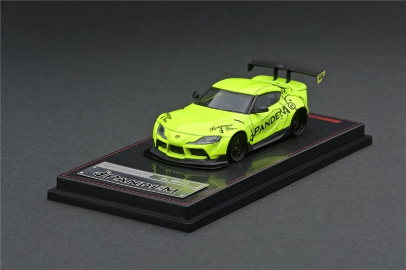 IG 1:64 Toyota PANDEM Supra (A90) желто зеленый литая модель автомобиля|Наземный транспорт| |