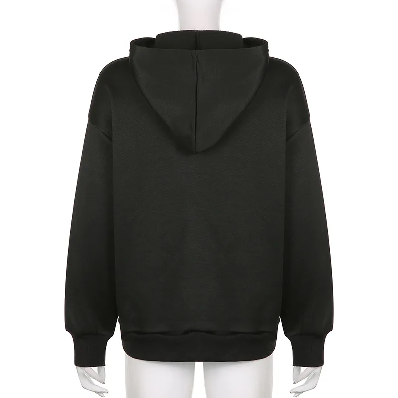 Толстовка женская оверсайз с принтом бабочек на молнии | Женская одежда