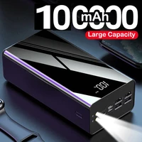 100000mah power bank for xiaomi huawei iphone samsung powerbank led poverbank portable charger external battery pack power bank