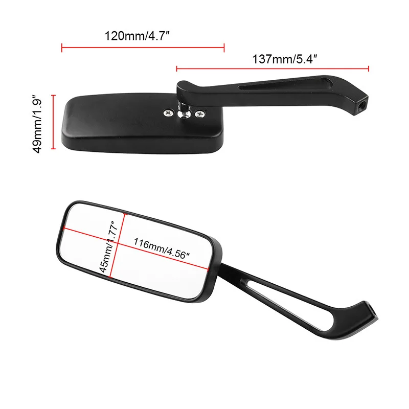 Универсальные мотоциклетные боковые зеркала заднего вида 10 мм для Harley Honda Yamaha