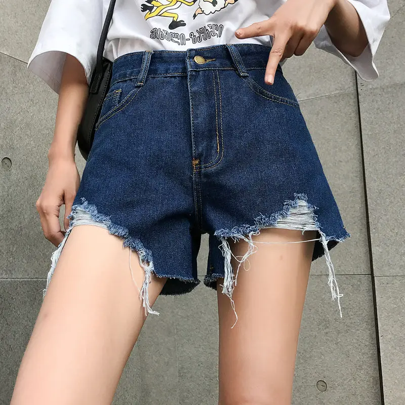 Casual Cool Summer Short Jeans Women Mid Waists Shorts For Girl Fashion Sexy Ladies Hole S~2XL | Женская одежда