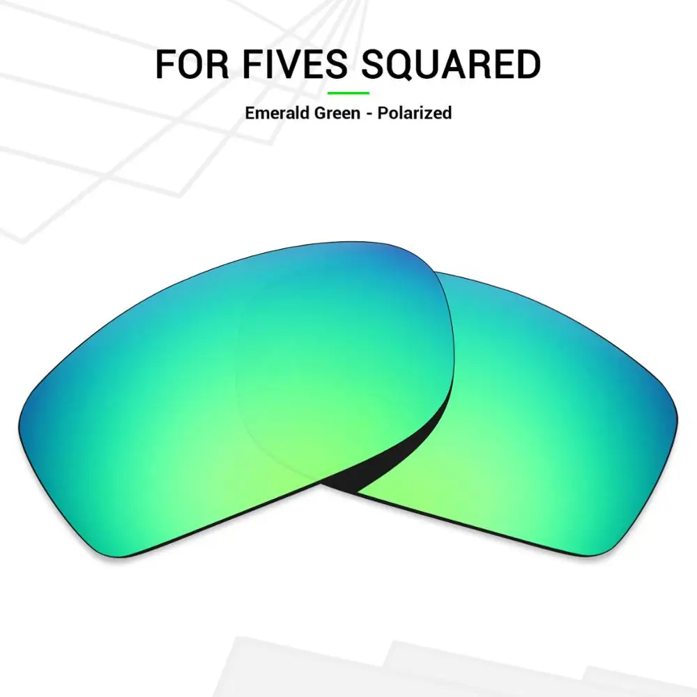 

SNARK POLARIZED Replacement Lenses for Oakley Fives Squared Sunglasses Emerald Green