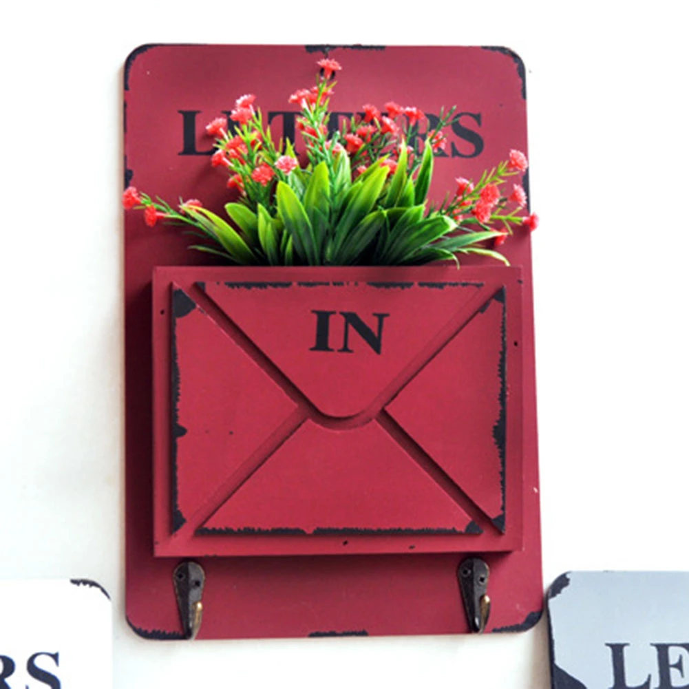 Ящик для хранения ключей настенный держатель деревянный Органайзер крючки писем