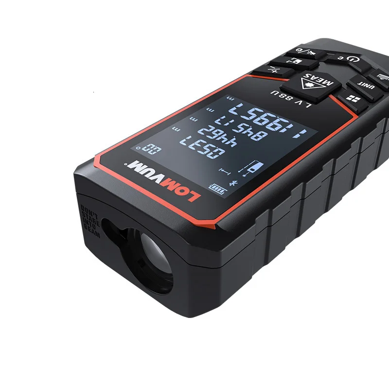 LOMVUM Bluetooth лазерный дальномер USB Перезаряжаемый цифровой лазерный дальномер ручной 120 м 100 м 80 м 50 м электрическое выравнивание