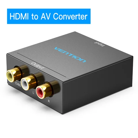 Преобразователь Vention HDMI в AV, видеоадаптер hdmi-rca CVBS L/R, 1080P, HDMI переключатель с кабелем питания Mini USB для ТВ-приставки AV HDMI